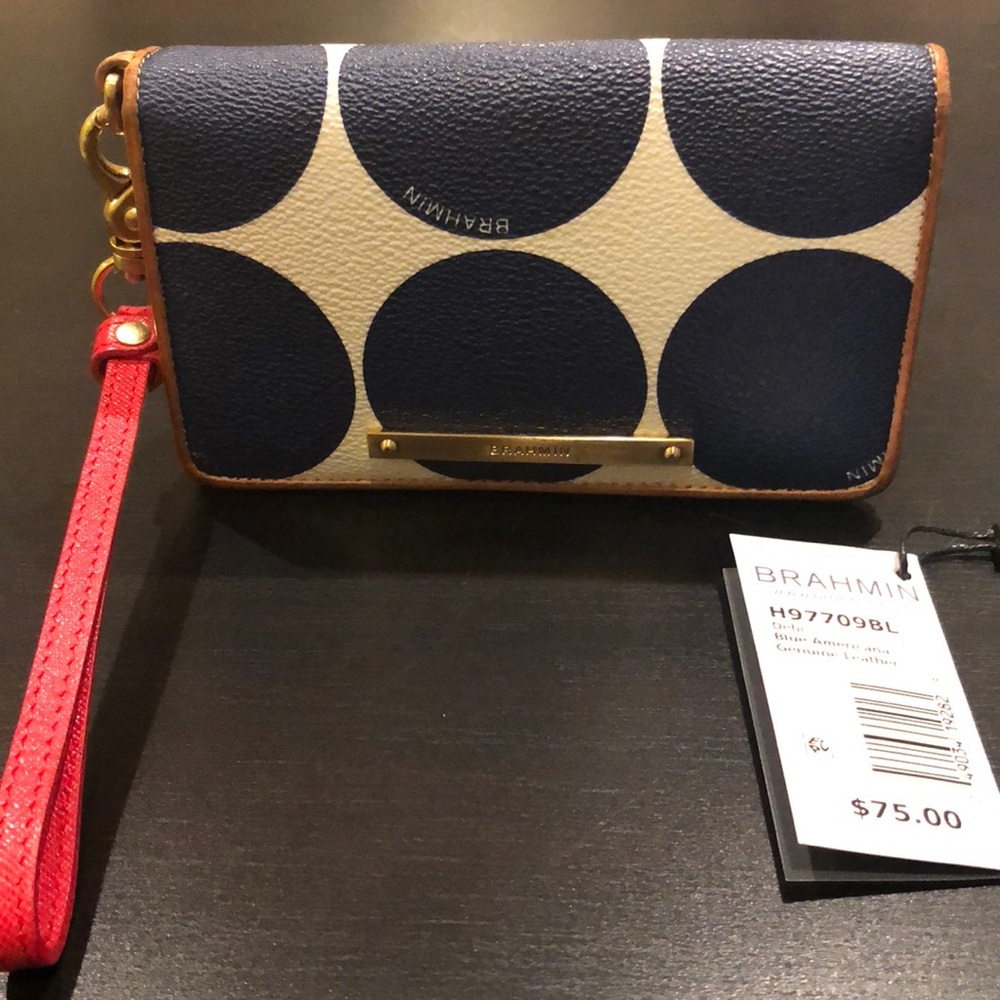 Brahmin Blue Americana Debi Wallet